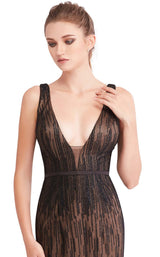 7 of 8 Jadore J15053 Dress Black-Nude