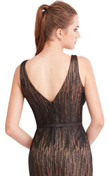 8 of 8 Jadore J15053 Dress Black-Nude