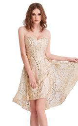 1 of 8 Jadore J15054 Dress Champagne