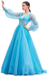 1 of 8 Jadore J16005 Dress Blue