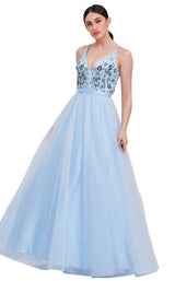 1 of 8 Jadore J16015 Dress Baby-Blue