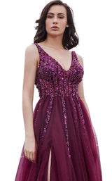 5 of 8 Jadore J16018 Dress Berry