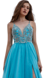 6 of 10 Jadore J16022 Dress Aqua