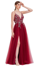 3 of 8 Jadore J16030 Dress Wine