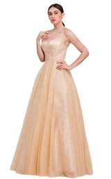 1 of 8 Jadore J16032 Dress Champagne