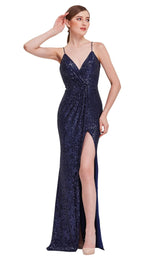 1 of 8 Jadore J16036 Dress Navy