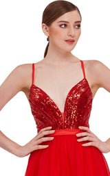7 of 8 Jadore J16046 Dress Red