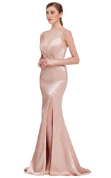 1 of 8 Jadore J16049 Dress Champagne
