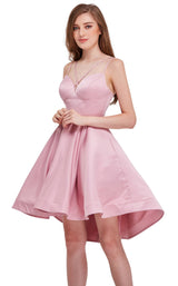 1 of 8 Jadore J16077 Dress Dusty-Pink