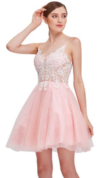 2 of 6 Jadore J16082 Dress Pink