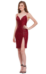 3 of 8 Jadore J16089 Dress Wine