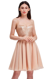 3 of 8 Jadore J16094 Dress Champagne
