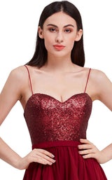 6 of 8 Jadore J16094 Dress Wine
