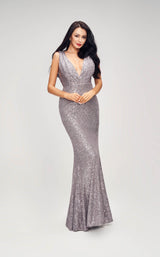 3 of 6 Jadore J17002 Dress Gunmetal