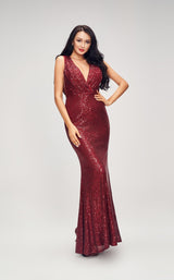 2 of 6 Jadore J17002 Dress Wine