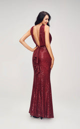 5 of 6 Jadore J17002 Dress Wine