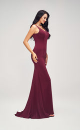 4 of 9 Jadore J17013 Dress Wine