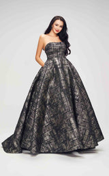 2 of 6 Jadore J17035 Dress Copper-Black