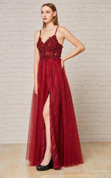 2 of 6 Jadore J18008 Dress Wine
