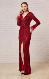 3 of 6 Jadore J18031 Dress Wine