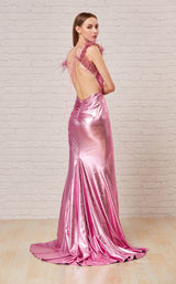 3 of 4 Jadore J18043 Dress Glossy-Pink
