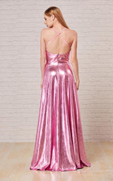 3 of 4 Jadore J18044 Dress Glossy-Pink