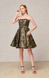 2 of 4 Jadore J18075 Dress Copper-Black