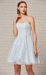 2 of 6 Jadore J18079 Dress Pearl-Blue