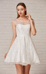 1 of 6 Jadore J18080 Dress Ivory