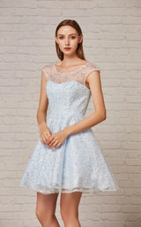 2 of 6 Jadore J18080 Dress Pearl-Blue