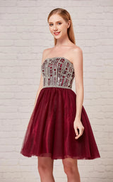 2 of 4 Jadore J18083 Dress Berry