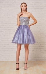 1 of 4 Jadore J18083 Dress Lavender