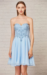 2 of 4 Jadore J18088 Dress French-Blue