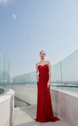 2 of 5 Jadore J19004 Dress Red