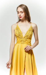 7 of 7 Jadore J19026 Dress Yellow