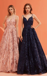 4 of 6 Jadore J22047 Dusty-Pink and Navy