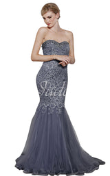 2 of 3 Jadore J3059 Dress Steel Blue