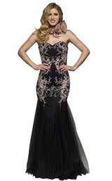 1 of 4 Jadore J4004 Dress Black-Pink