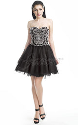 2 of 3 Jadore J5058 Dress Black