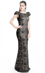4 of 8 Jadore J5085B Dress Black-Nude