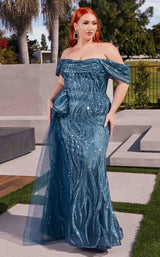 1 of 2 LaDivine J849C Dress Lapis-Blue