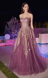 LaDivine J852 Dress Gold-Violet