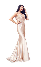 1 of 5 Jadore JM003 Dress Champagne
