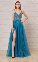 1 of 4 Jadore JM112 Dress Peacock