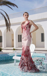 1 of 4 Jadore JM114 Dress Red-Ombre