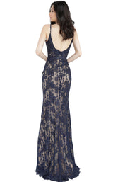 3 of 6 JVN JVN02013 Dress Navy-Nude
