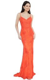 1 of 6 JVN JVN02013 Dress Red-Orange