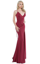 1 of 4 JVN JVN02071 Dress Burgundy