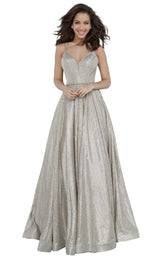 1 of 12 JVN JVN02317 Dress Gold-Nude