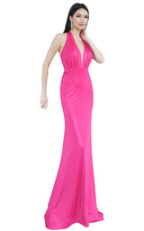 1 of 8 JVN JVN02378 Dress Fuchsia